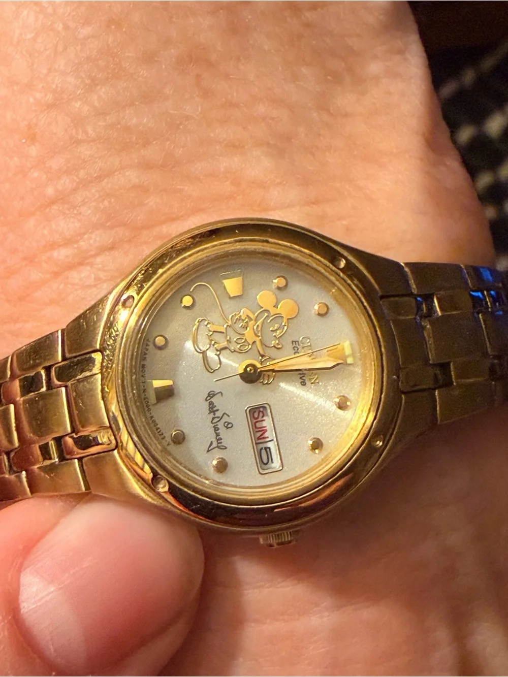 Citizen Gold Tone Ladies Mickey Watch
